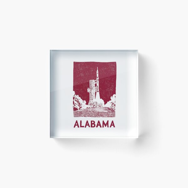 Item preview, Alabama Saturn V Rocket Block Print designed and sold by tiigerdad.