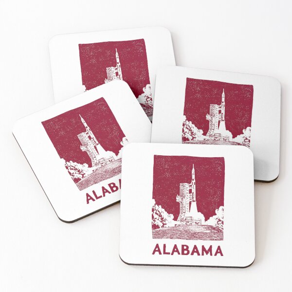 Item preview, Alabama Saturn V Rocket Block Print designed and sold by tiigerdad.