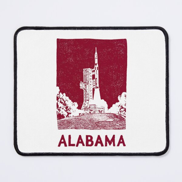 Item preview, Alabama Saturn V Rocket Block Print designed and sold by tiigerdad.