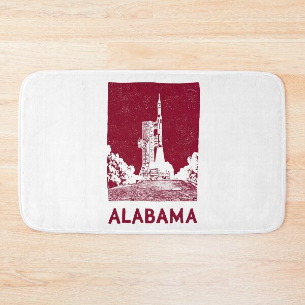 Item preview, Alabama Saturn V Rocket Block Print designed and sold by tiigerdad.