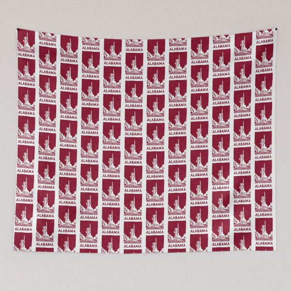 Item preview, Alabama Saturn V Rocket Block Print designed and sold by tiigerdad.