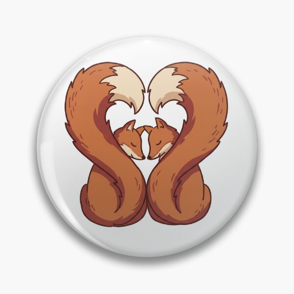 Item preview, Fox Heart Couple, Cute Red Foxes in Love designed and sold by Zibaldone Design.