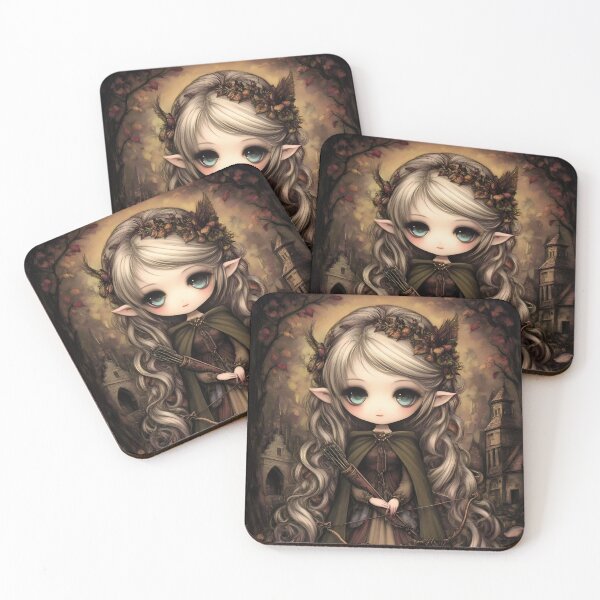 Item preview, Elf Fantasy Art | Enchanted Woodland Guardian designed and sold by InkAndGloom.