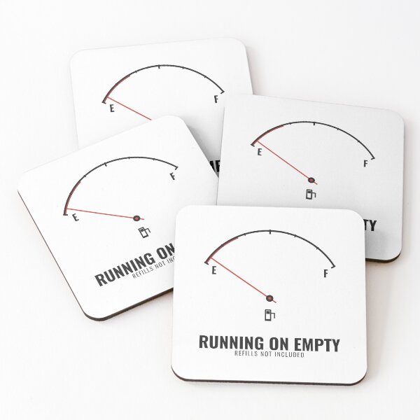 Item preview, Running On Empty Funny Fuel Gauge Deadpan Tired Introvert Design designed and sold by deadpansupplyco.