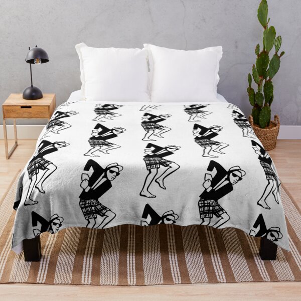 Item preview, Ska Guy in Plaid Swim Shorts – Black and White Retro Graphic: English Beat, Bad Banners designed and sold by PIXEL POP DESIGNS - Beyond the Norm!.