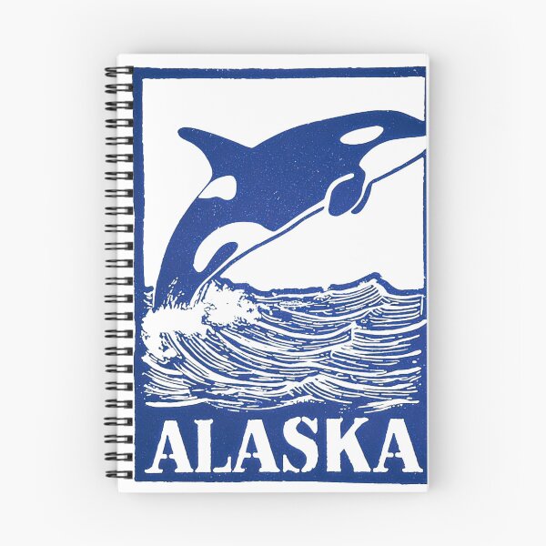 Item preview, Alaska Orca Whale Block Print Art designed and sold by tiigerdad.