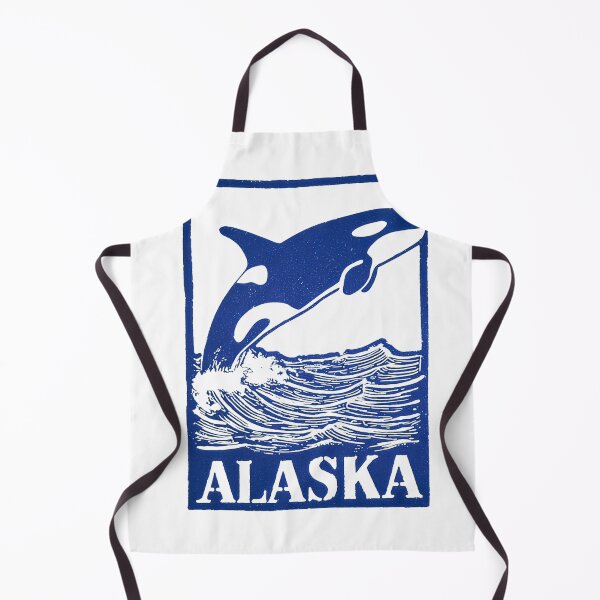 Item preview, Alaska Orca Whale Block Print Art designed and sold by tiigerdad.
