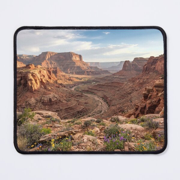 Item preview, Red Rock Canyon Vista – Southwest Desert Wildflowers designed and sold by CTBF-Studio.