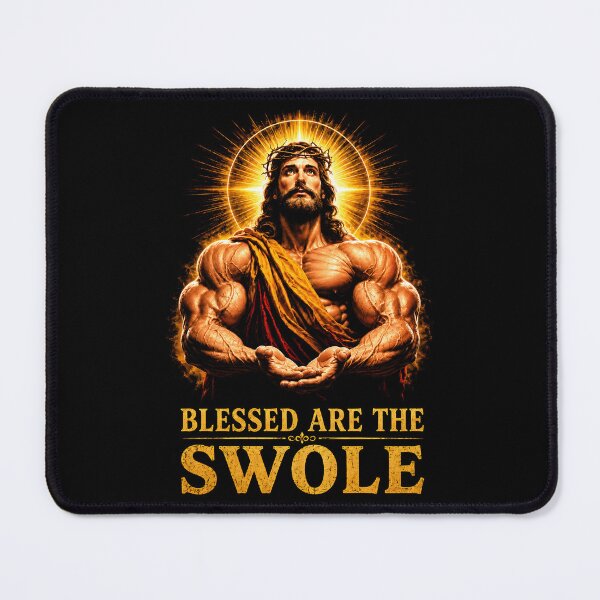 Item preview, Blessed Are the Swole Sacred Strength Parody designed and sold by Victor Shadehorn.