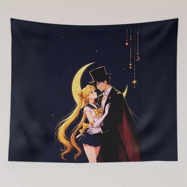 Item preview, Tuxedo Mask with Sailor Moon  designed and sold by Lilpixieh.