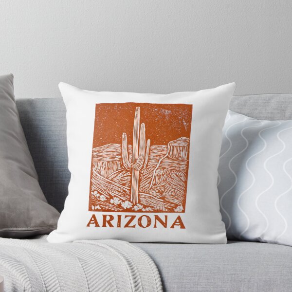 Item preview, Arizona Saguaro Desert Block Print designed and sold by tiigerdad.