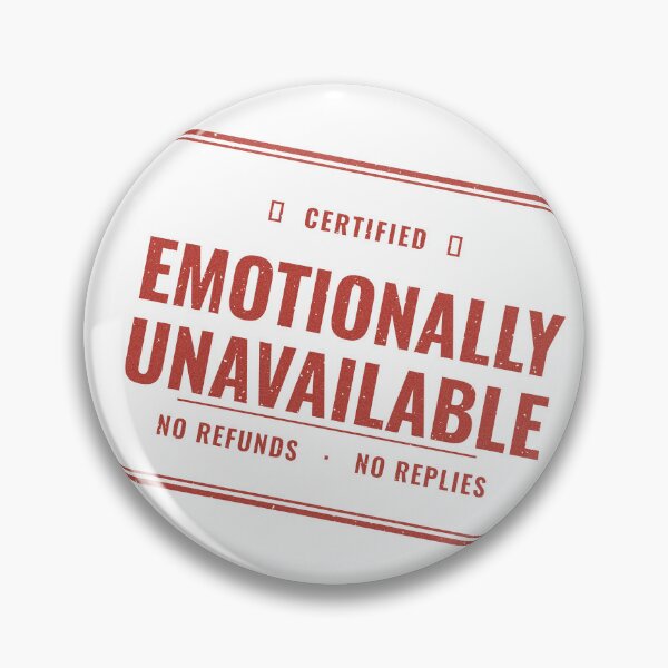 Item preview, Emotionally Unavailable Funny Deadpan Rubber Stamp Sarcastic Design designed and sold by deadpansupplyco.