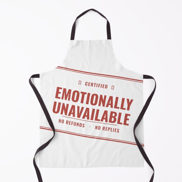 Item preview, Emotionally Unavailable Funny Deadpan Rubber Stamp Sarcastic Design designed and sold by deadpansupplyco.