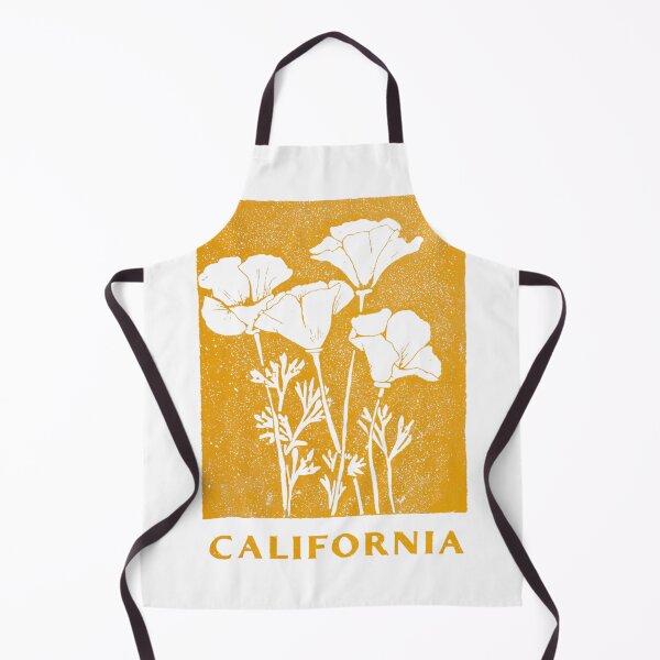 Item preview, California Poppy Wildflower Block Print designed and sold by tiigerdad.