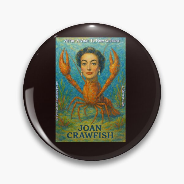 Item preview, Joan Crawfish – New Orleans Celebrity Parody Cartoon designed and sold by Rick London Gifts.