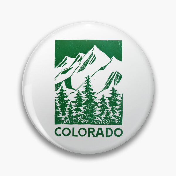 Item preview, Colorado Rocky Mountains Pine Block Print designed and sold by tiigerdad.