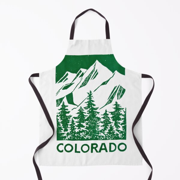 Item preview, Colorado Rocky Mountains Pine Block Print designed and sold by tiigerdad.