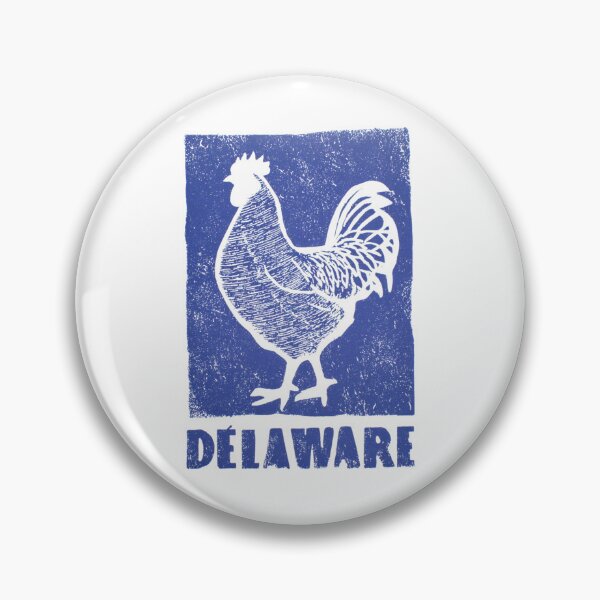 Item preview, Delaware Blue Hen Rooster Block Print designed and sold by tiigerdad.