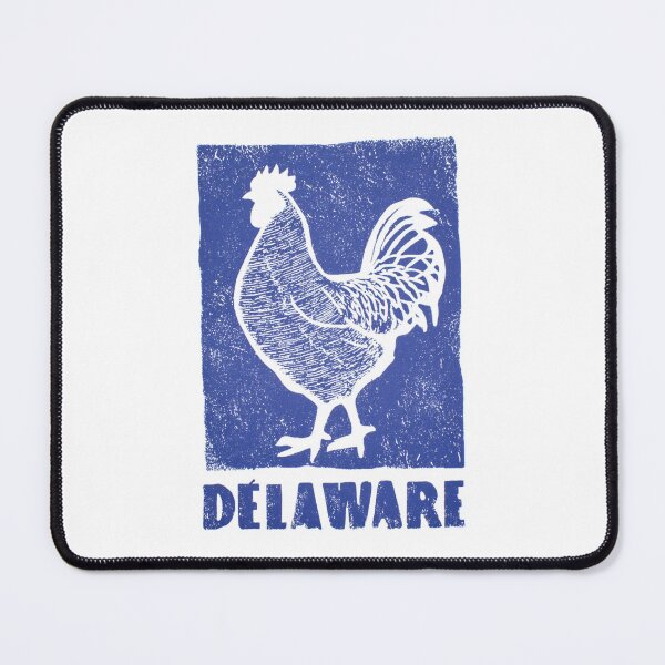Item preview, Delaware Blue Hen Rooster Block Print designed and sold by tiigerdad.