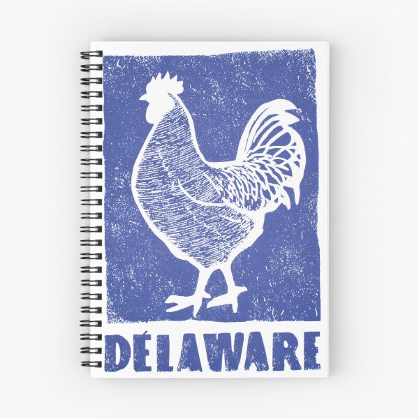 Item preview, Delaware Blue Hen Rooster Block Print designed and sold by tiigerdad.