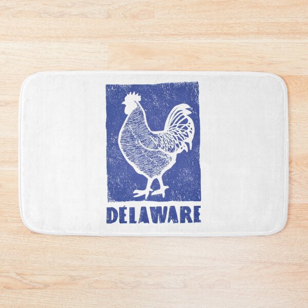 Item preview, Delaware Blue Hen Rooster Block Print designed and sold by tiigerdad.