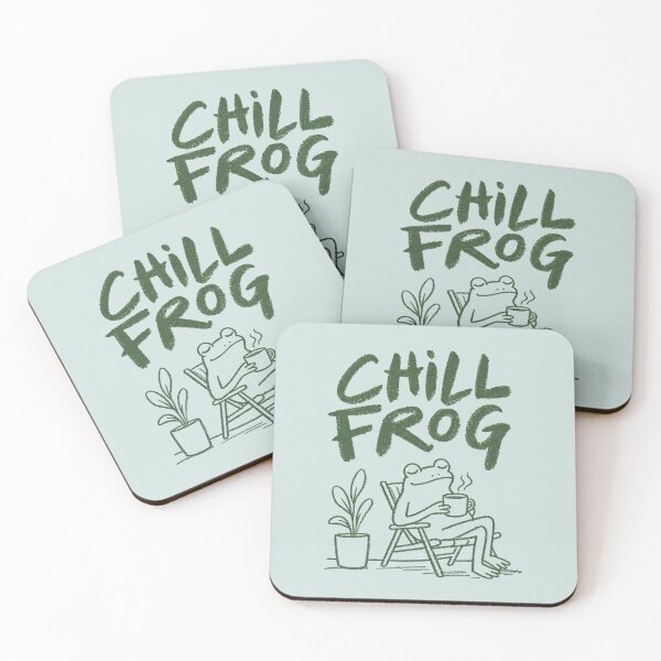 Item preview, Chill Frog Cozy Slow Life Illustration designed and sold by NosandEdgy.