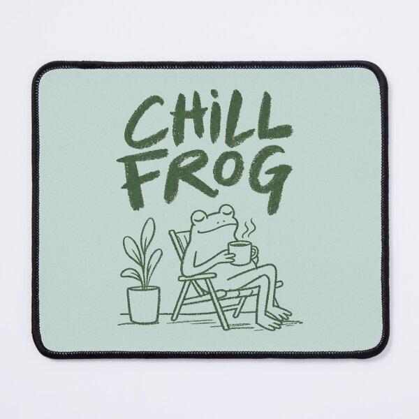 Item preview, Chill Frog Cozy Slow Life Illustration designed and sold by NosandEdgy.