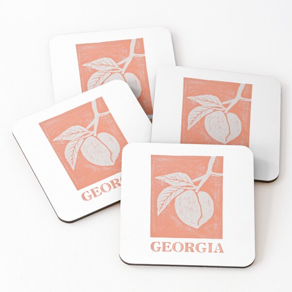 Item preview, Georgia Peach Botanical Block Print designed and sold by tiigerdad.