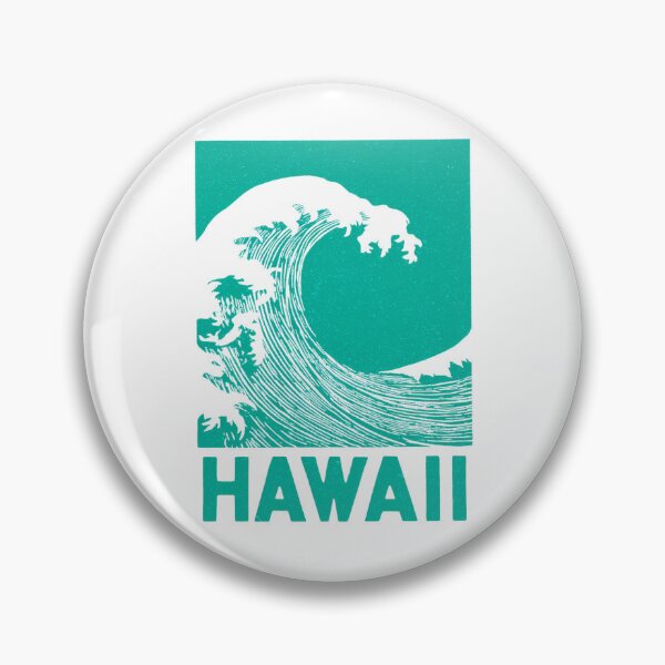 Item preview, Hawaii Ocean Wave Block Print Art designed and sold by tiigerdad.