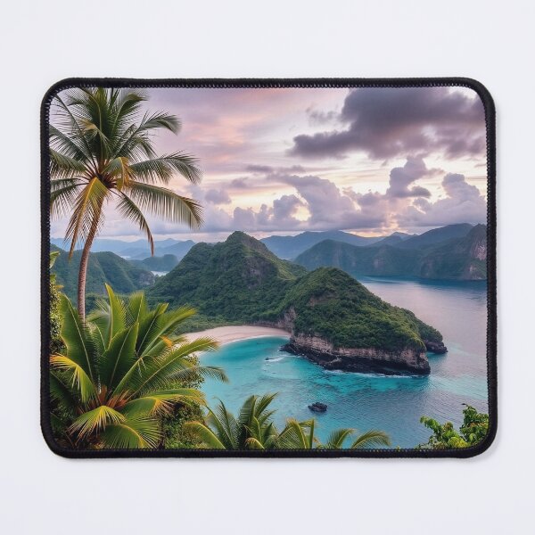 Item preview, Sunset Over Secret Lagoon – Tropical Island Paradise designed and sold by CTBF-Studio.