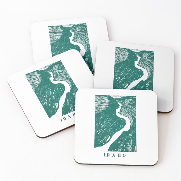 Item preview, Idaho River Canyon Block Print designed and sold by tiigerdad.