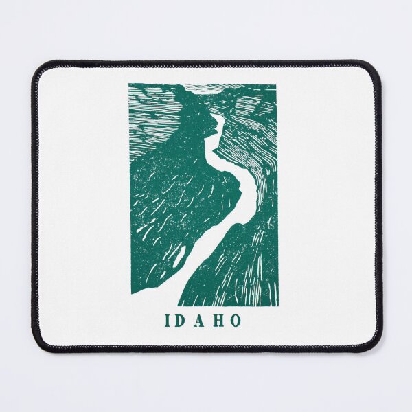 Item preview, Idaho River Canyon Block Print designed and sold by tiigerdad.