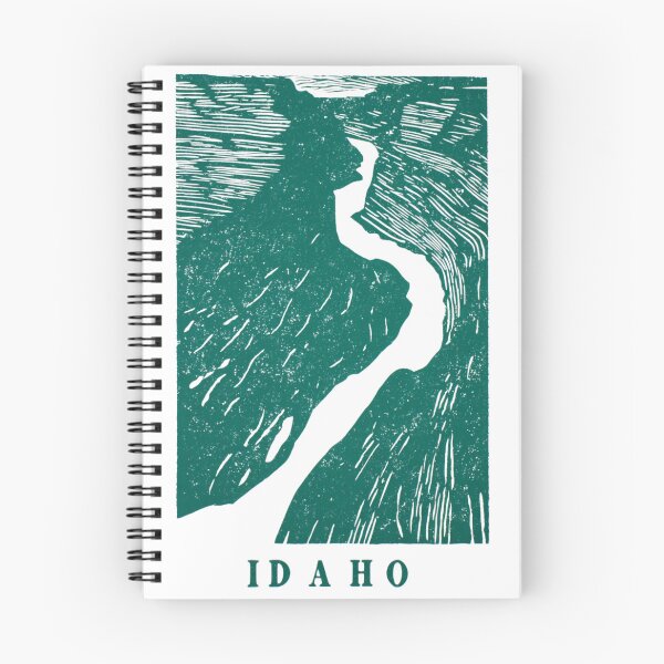 Item preview, Idaho River Canyon Block Print designed and sold by tiigerdad.