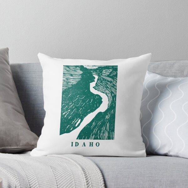 Item preview, Idaho River Canyon Block Print designed and sold by tiigerdad.