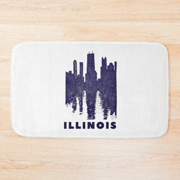 Item preview, Illinois Chicago Skyline Block Print designed and sold by tiigerdad.