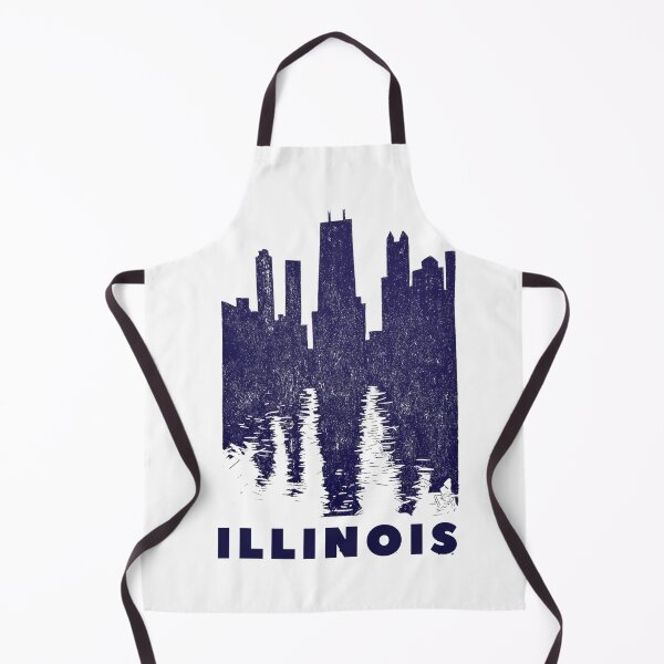 Item preview, Illinois Chicago Skyline Block Print designed and sold by tiigerdad.