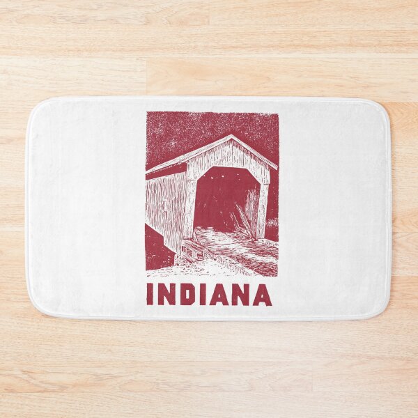 Item preview, Indiana Covered Bridge Block Print designed and sold by tiigerdad.