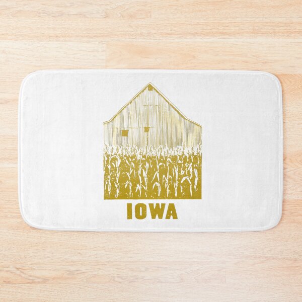 Item preview, Iowa Barn Cornfield Block Print designed and sold by tiigerdad.