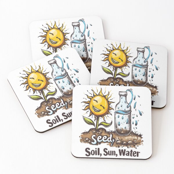 Item preview, Soil Seed Water Sun Sunflower Picture Text Design designed and sold by RichardRags.