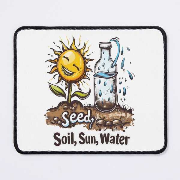 Item preview, Soil Seed Water Sun Sunflower Picture Text Design designed and sold by RichardRags.