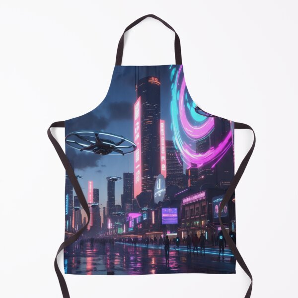 Item preview, Futuristic neon city designed and sold by JALNERVION SHOP.