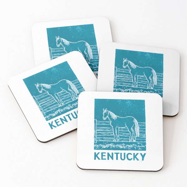 Item preview, Kentucky Horse Farm Block Print designed and sold by tiigerdad.