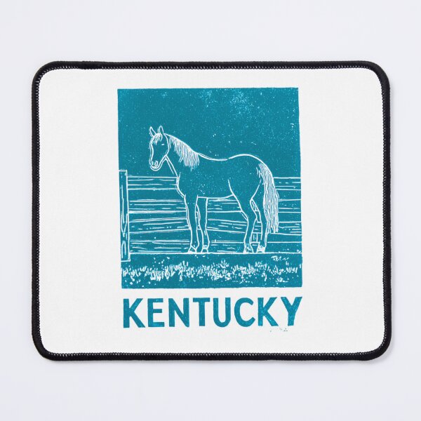 Item preview, Kentucky Horse Farm Block Print designed and sold by tiigerdad.