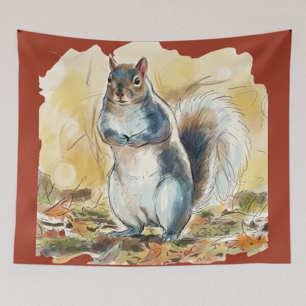 Item preview, Squirrel in Autumn Leaves  designed and sold by Juzzy72.