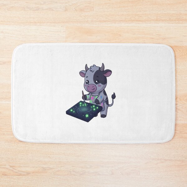 Item preview, Cute Cow Painting Cosmic Galaxy designed and sold by Ella_Sketch.