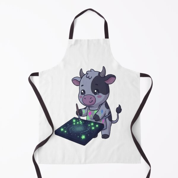 Item preview, Cute Cow Painting Cosmic Galaxy designed and sold by Ella_Sketch.