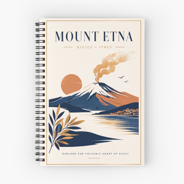 Item preview, Mount Etna Sicily Italy Vintage  Volcano Wall Art designed and sold by Eclipse 3699.