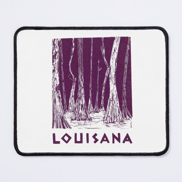 Item preview, Louisiana Cypress Swamp Block Print designed and sold by tiigerdad.
