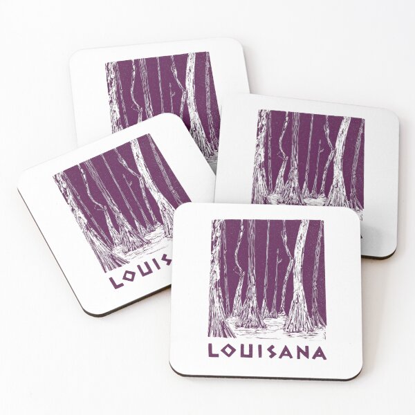 Item preview, Louisiana Cypress Swamp Block Print designed and sold by tiigerdad.