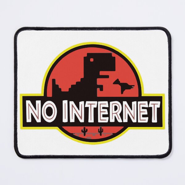Item preview, Chrome Dino Escapes Jurassic Park Funny Dinosaur Mashup Art designed and sold by GeekMix.